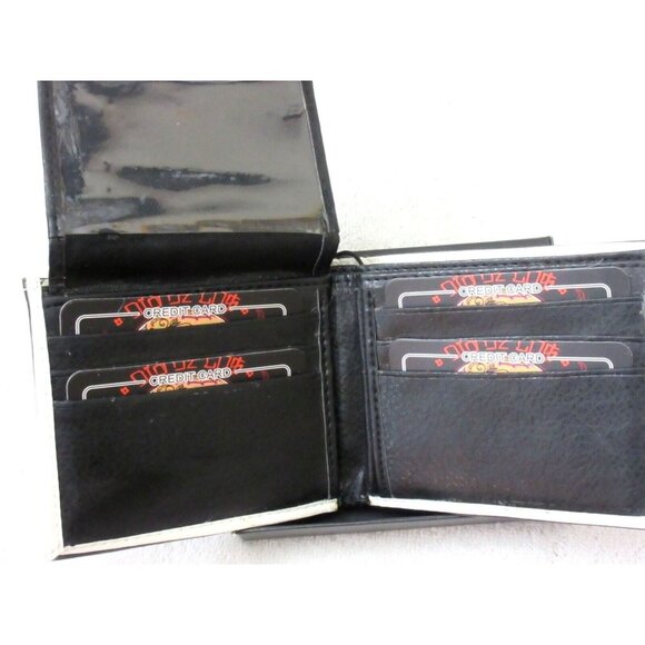 Day of The Dead Dia De Los Muertos Skull Candles Bi-Fold Vegan Leather Wallet - Picture 5 of 5